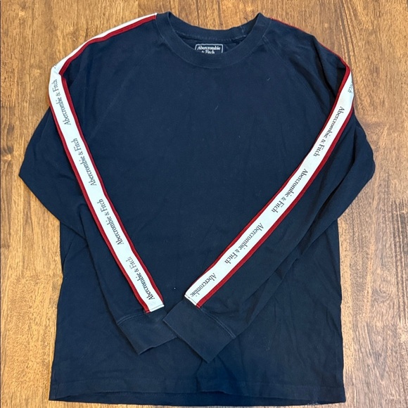 Abercrombie & Fitch Tops - Abercrombie & Fitch Navy Shirt with Red and White Accents Size S